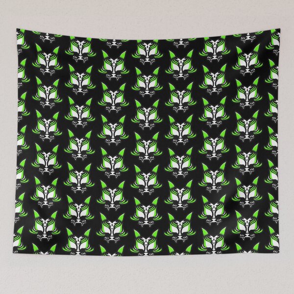 Item preview, Dark Kitsune Face - Lime designed and sold by Art By The Coco.