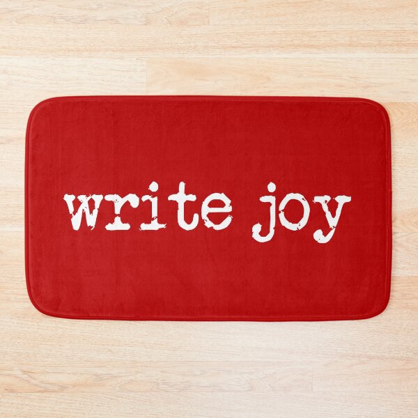 Item preview, write joy in white on red designed and sold by TeaRoseWriter.