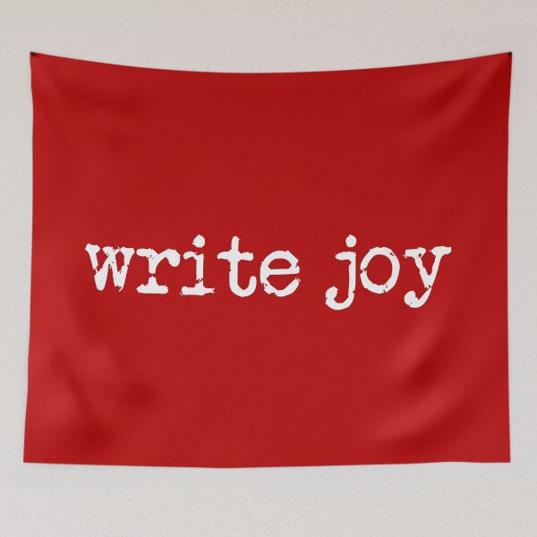 Item preview, write joy in white on red designed and sold by TeaRoseWriter.