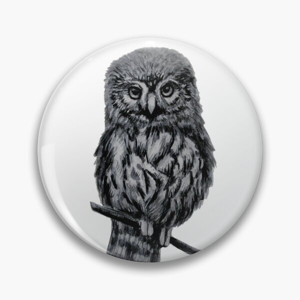 Item preview, Small owl in black and white  designed and sold by Erikaesb.