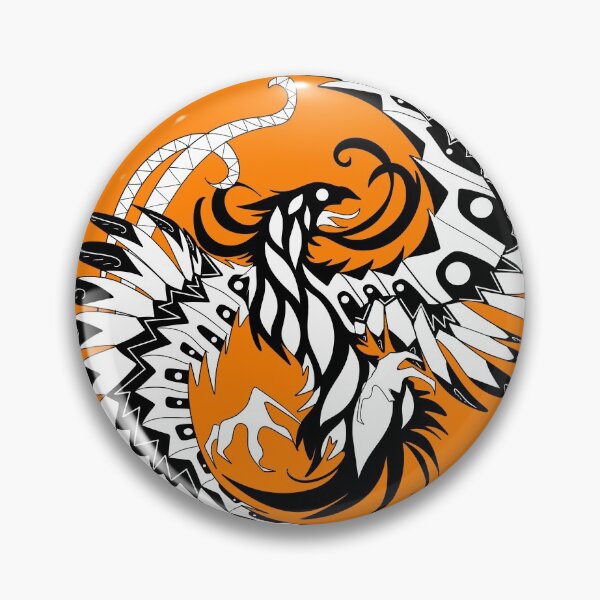 Item preview, bright orange phoenix pattern ecopop designed and sold by jorgelebeau.