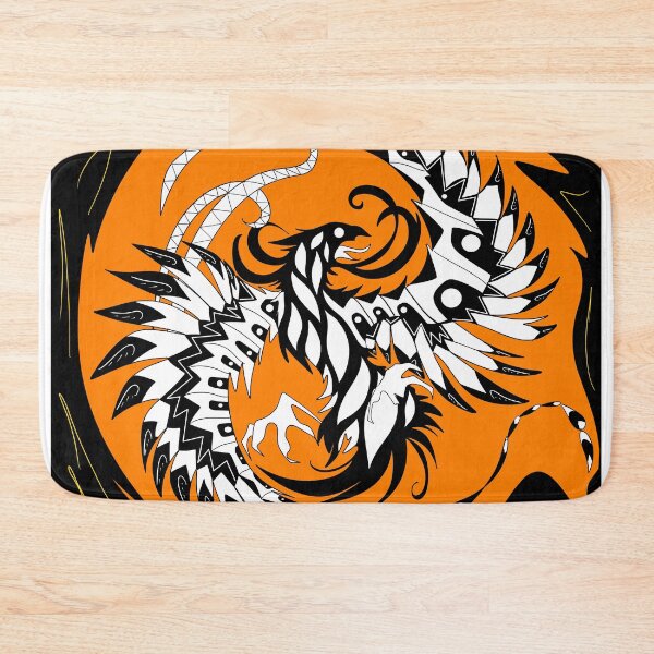 Item preview, bright orange phoenix pattern ecopop designed and sold by jorgelebeau.
