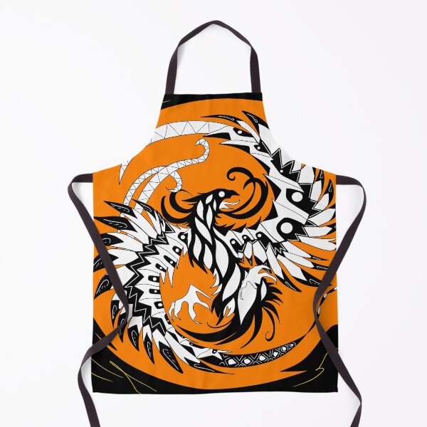 Item preview, bright orange phoenix pattern ecopop designed and sold by jorgelebeau.