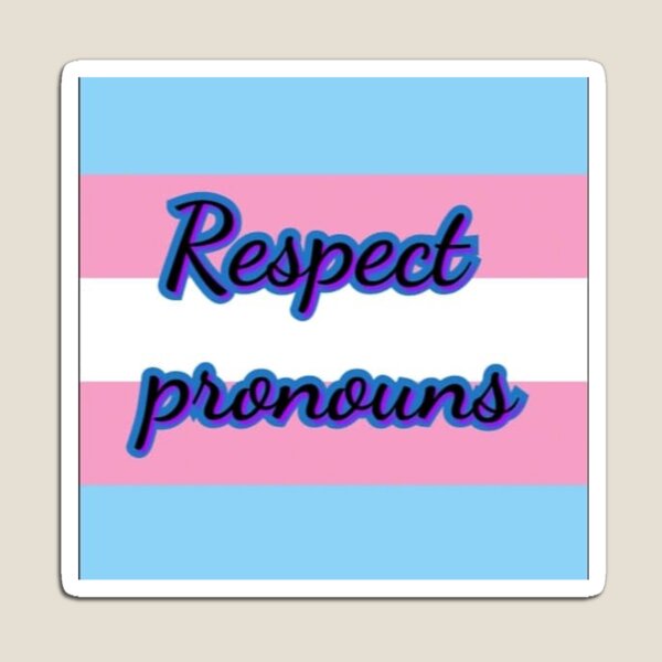 Artikelvorschau, "Respektpronomen" auf der Transgender-Flagge entworfen und verkauft von RedGibson.