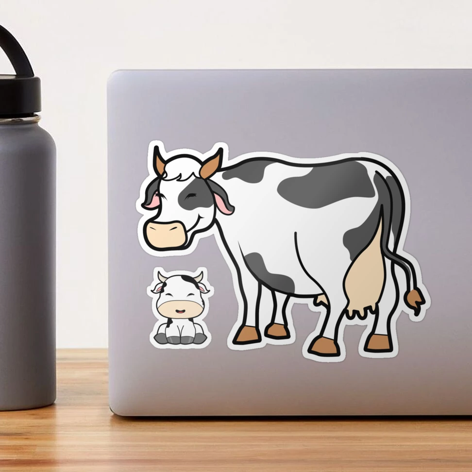 Pegatina familia personalizada mascota vaca ¡Lleva a tu familia contigo!
