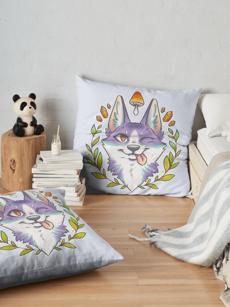Alternate view of Happy Crystal Doggo Floor Pillow