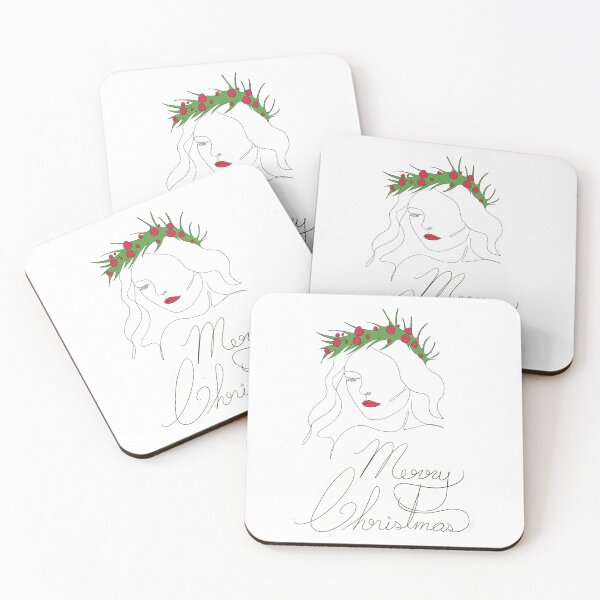 Item preview, Merry Christmas minimalistic portrait card designed and sold by JanaMJ.