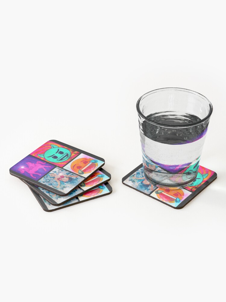 Alternate view of emoji Pop Art Coasters (Set of 4)