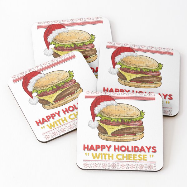Item preview, Happy Holidays With Cheese Christmas Cheeseburger designed and sold by ILHAMI.