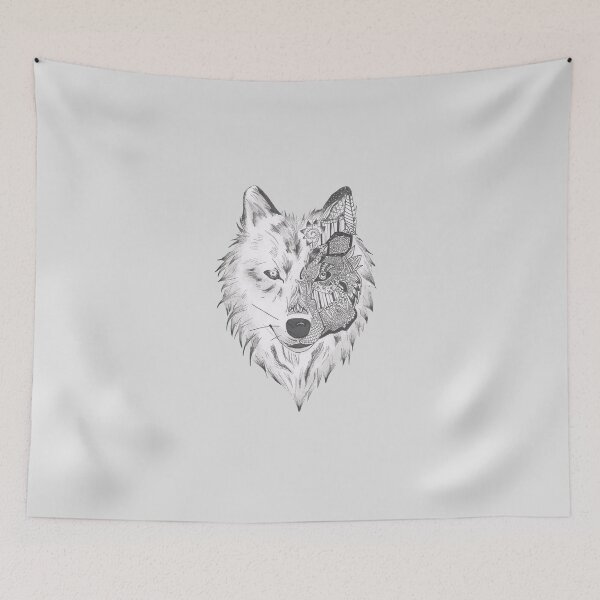 Artikelvorschau, Wolf mit Zendoodle entworfen und verkauft von SydneySells.