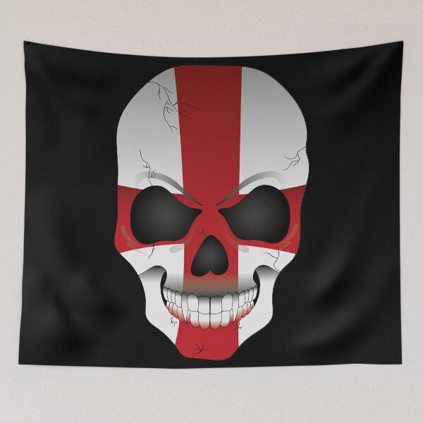 Item preview, English Vampire Skull Flag designed and sold by SandersApparel.