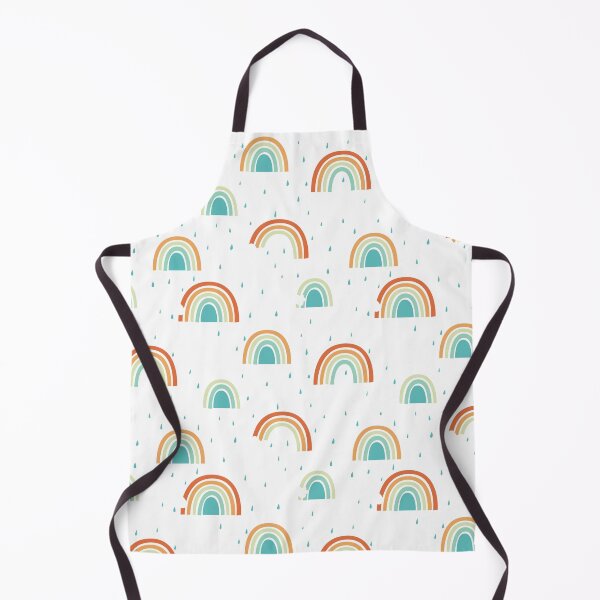 Item preview, Rainbows Clouds Rain and Blue Skies - White Background designed and sold by LouiseFranksArt.
