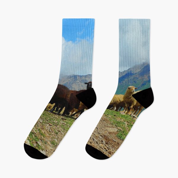 Item preview,  Sheep graze in the mountains. designed and sold by Adelaide-Lkn.