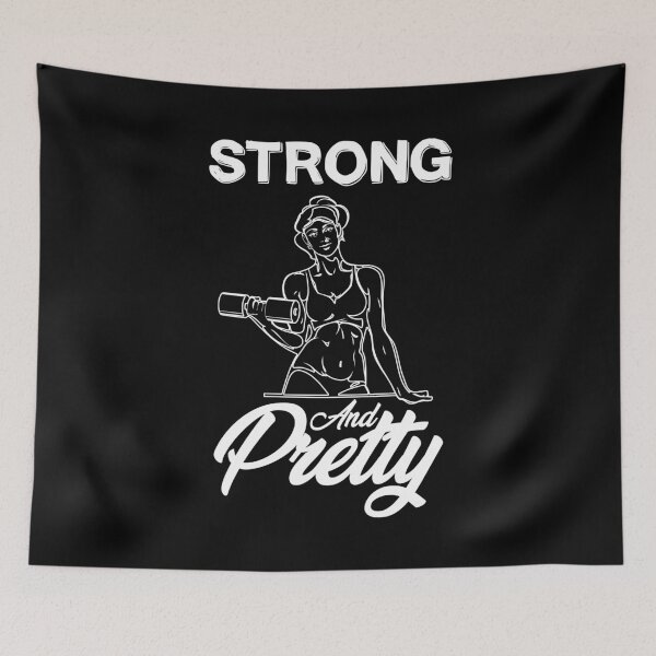 Item preview, Strong and pretty powerlifting bodybuilding Women designed and sold by Nessshirts.