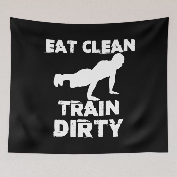 Item preview, Eat clean Strongman diet Powerlifitng quote  designed and sold by Nessshirts.