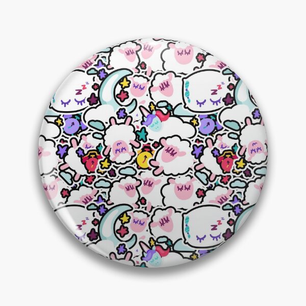 Item preview, Pyjama Sleepy Kawaii Sheep, Children's Cute Animals Cartoon Illustration Black, Blue/Teal designed and sold by lindskacy.