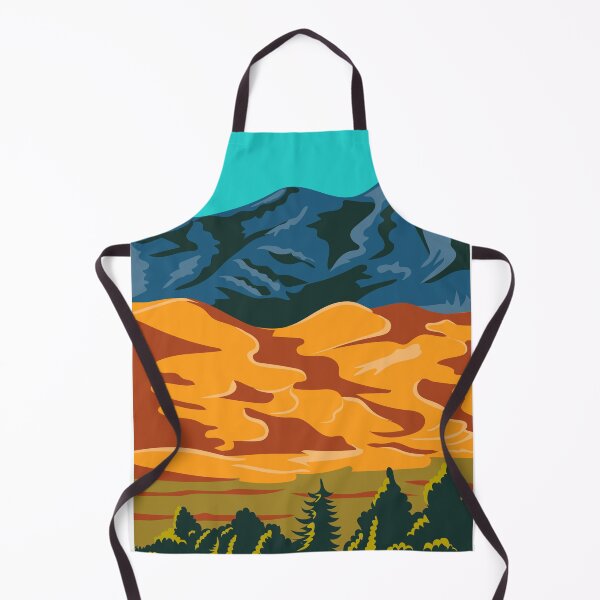 Aperçu de l'œuvre Great Sand Dunes National Park and Preserve dans le Colorado United States WPA Poster Art Color créée et vendue par retrovectors.