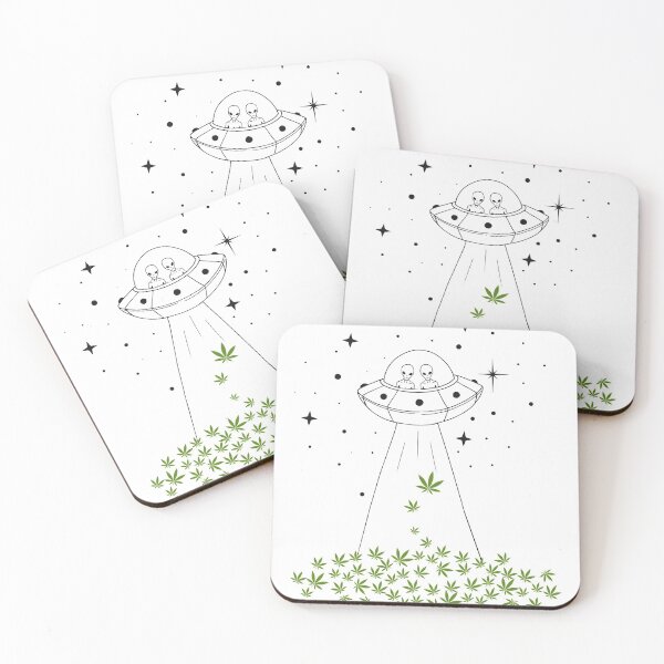 Item preview,  Alien Weed Pot Leaf UFO Abduction Marijuana Cannabis . designed and sold by minstore.