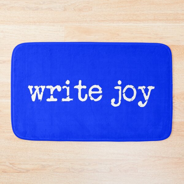 Item preview, write joy in white on blue designed and sold by TeaRoseWriter.