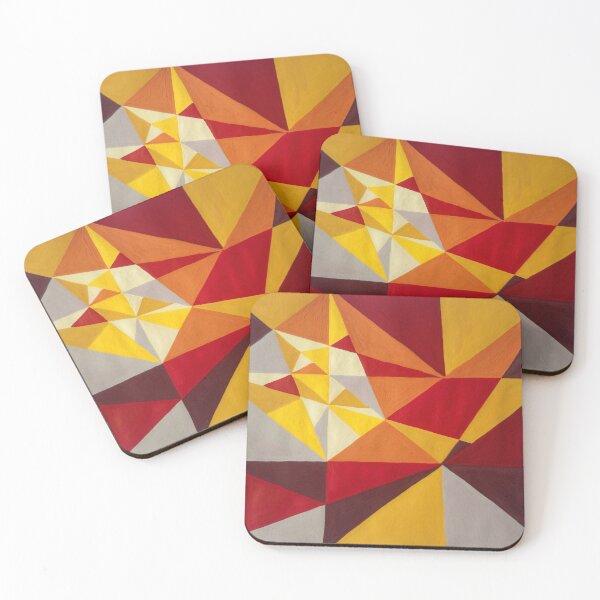 Item preview, Mountains 70s retro abstract landscape - Tan, Burnt Sienna & Crimson designed and sold by VerryBerry.