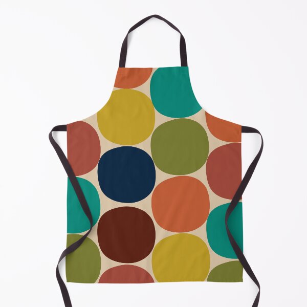 Item preview, Mid Century Mod Dots - Midcentury Modern Geo Dot Pattern in Mid Mod Turquoise, Olive Green, Mustard, Orange, Blue, and Beige designed and sold by kierkegaard.