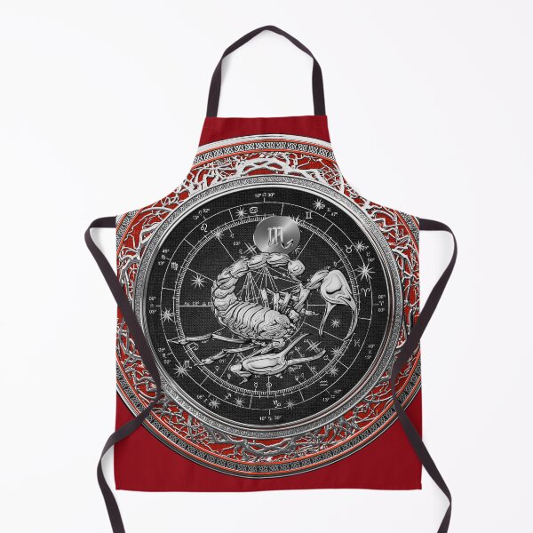 Item preview, Western Zodiac - Silver Scorpio - The Scorpion on Red Velvet designed and sold by Serge Averbukh Art Studio.
