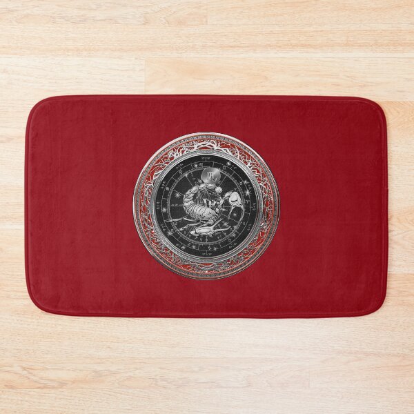 Item preview, Western Zodiac - Silver Scorpio - The Scorpion on Red Velvet designed and sold by Serge Averbukh Art Studio.