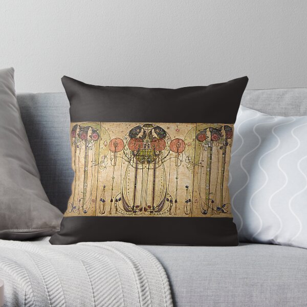 "Art Nouveau Charles Mackintosh The Wassail" Throw Pillow for Sale by ...