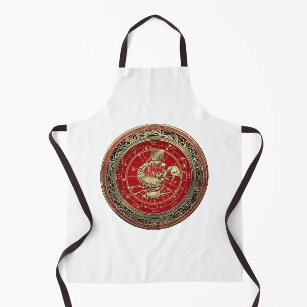 Item preview, Western Zodiac - Golden Scorpio - The Scorpion on White Leather designed and sold by Serge Averbukh Art Studio.
