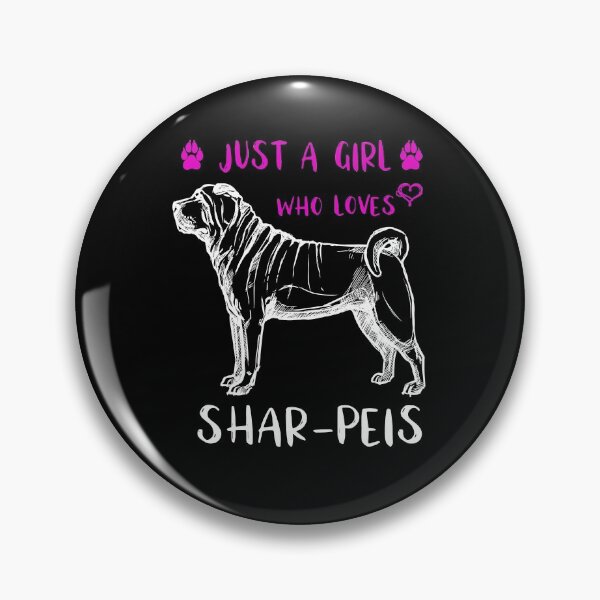 Item preview, Just A Girl Who Loves Shar-Peis Cute Chinese Shar Pei Drawing Dog Silhouette - Shar-Pei Lovers Girls Gift designed and sold by FunnySunny T-Shirts.
