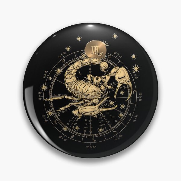 Item preview, Western Zodiac - Golden Scorpio - The Scorpion on Black Canvas designed and sold by Serge Averbukh Art Studio.