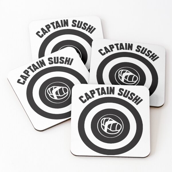 Item preview, Captain Sushi logo black + text designed and sold by Dkrode.