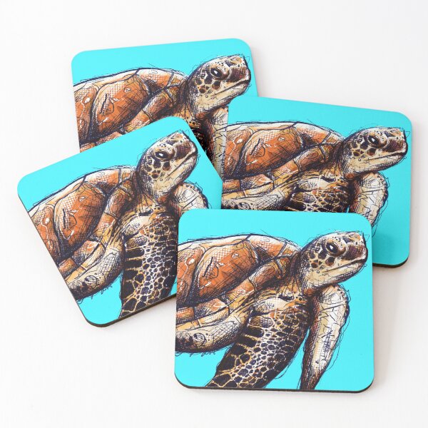 Item preview, Green Sea Turtle Illustration designed and sold by juicycreations.