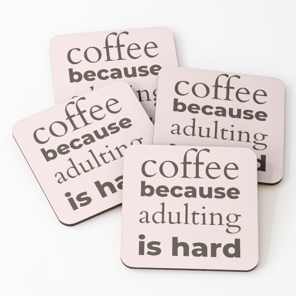 Artikelvorschau, Kaffee, weil Erwachsenwerden schwer ist entworfen und verkauft von vibrantyy.