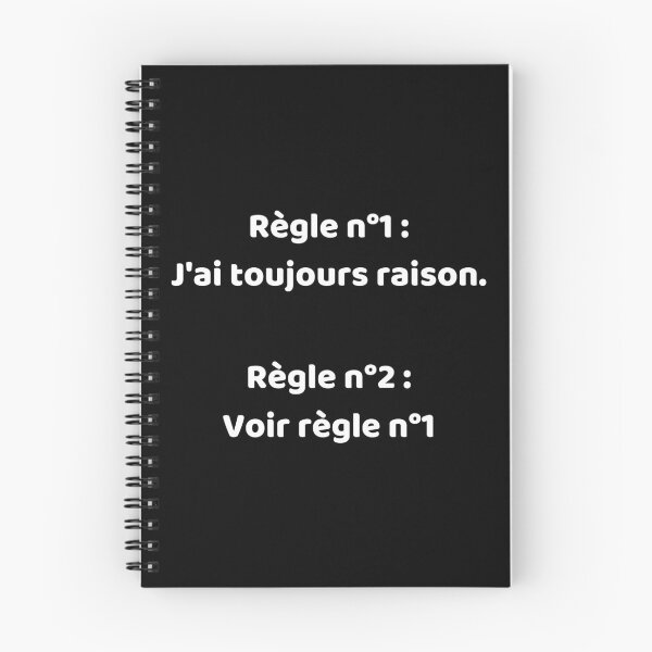Aperçu de l'œuvre Règle n°1 : J'ai toujours raison. créée et vendue par Storexe.
