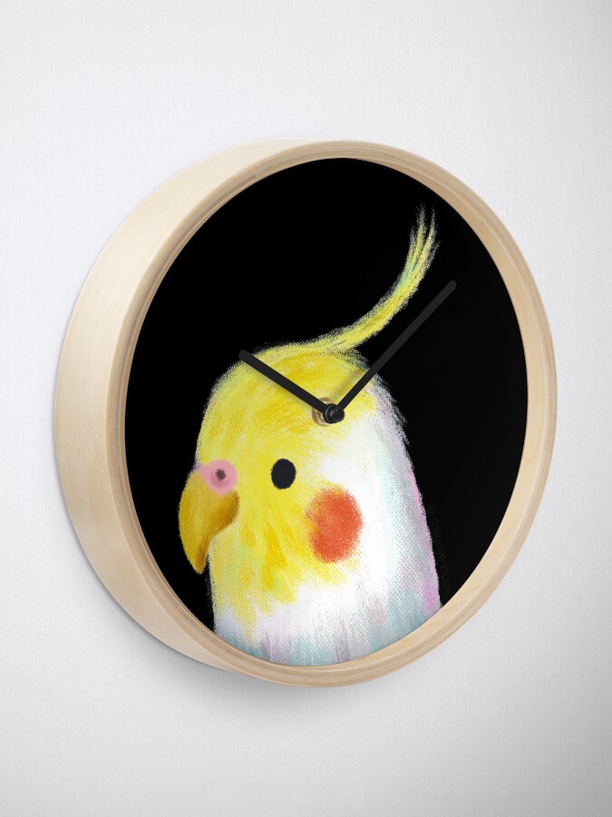 Alternate view of Cockatiel Bird Clock