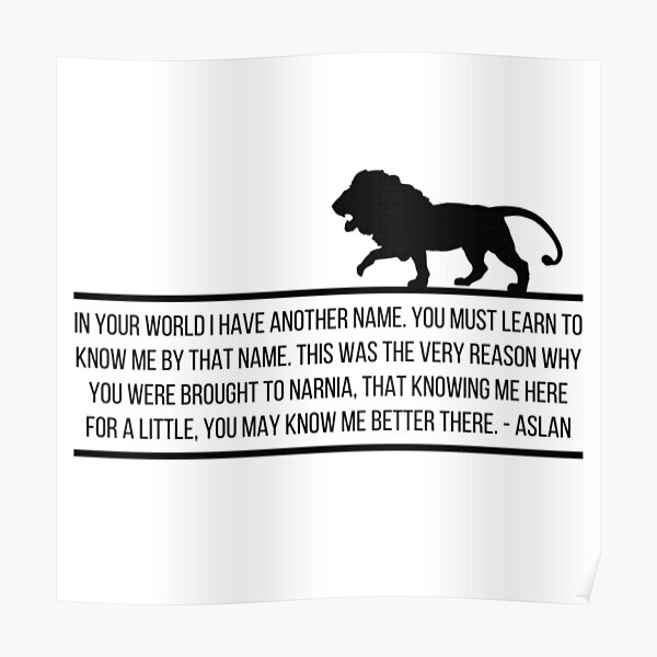 Chronicles of Narnia quote Art Print by sweetmusings