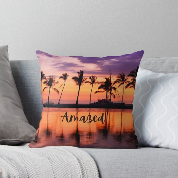 Item preview, Amazing Palm Tree Silhouette at Sunset by an Ocean designed and sold by Bubble-Orange.