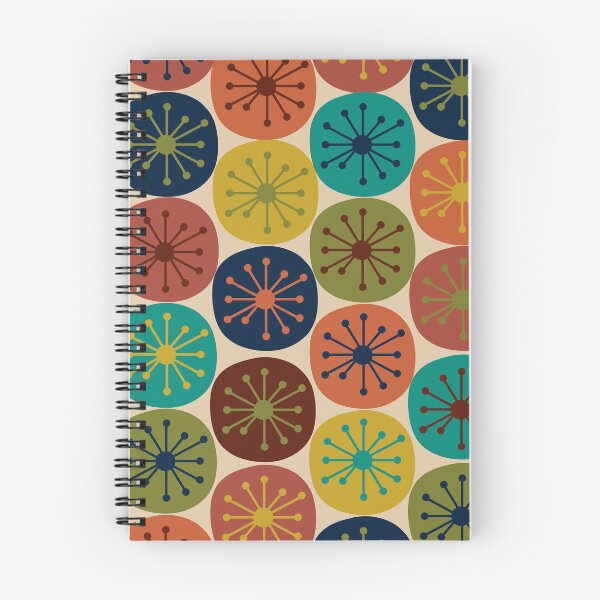 Item preview, Atomic Retro Dots - Midcentury Modern Pattern in Mid Mod Turquoise, Olive Green, Mustard, Orange, Blue, and Beige designed and sold by kierkegaard.