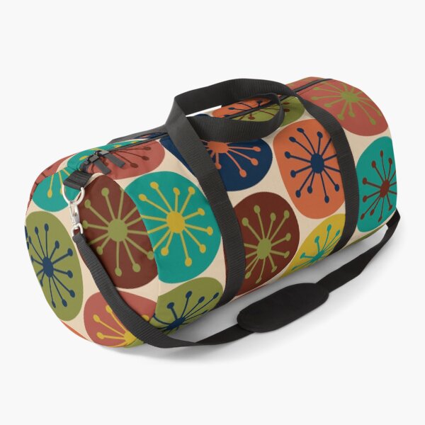 Item preview, Atomic Retro Dots - Midcentury Modern Pattern in Mid Mod Turquoise, Olive Green, Mustard, Orange, Blue, and Beige designed and sold by kierkegaard.