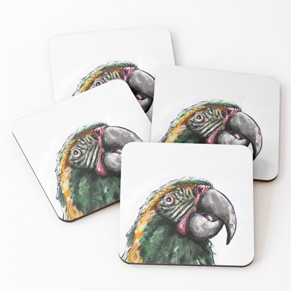 Item preview, Macaw Parrot Illustration designed and sold by juicycreations.