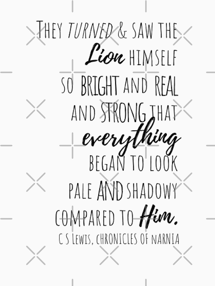 Aslan Quote // Narnia, CS Lewis Poster for Sale by CarolineTherese