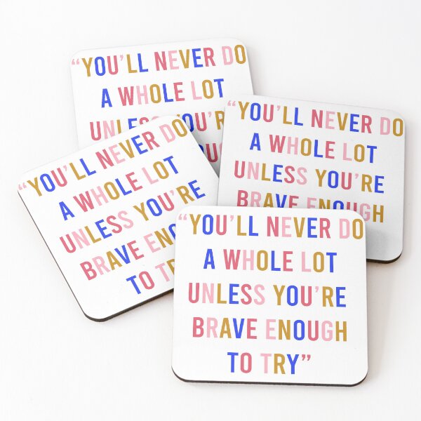 Item preview, "You'll never do a whole lot unless you're brave enough to try" - Dolly Parton Quote designed and sold by ahhmazingwomen.