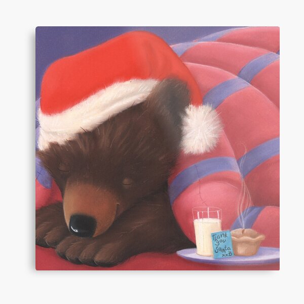 Christmas Sleeping Bear Metal Print