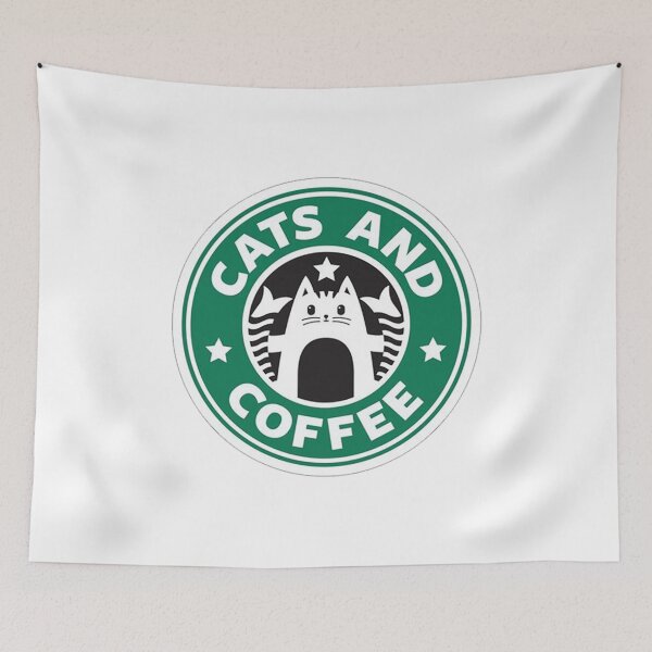 Item preview, cat and coffee designed and sold by Savagelovely.