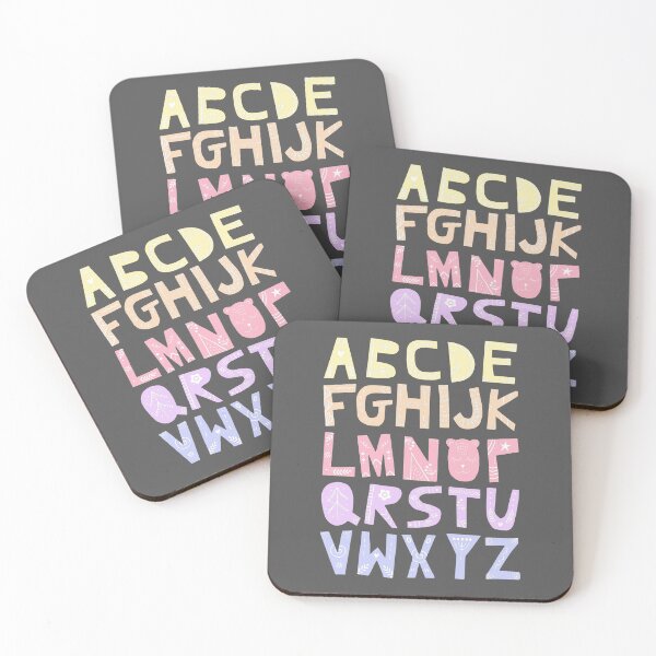 Item preview, Decorated Alphabet (pastel colors) designed and sold by Ofeefee.
