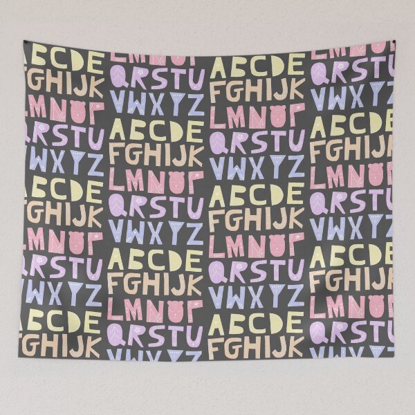 Item preview, Decorated Alphabet (pastel colors) designed and sold by Ofeefee.