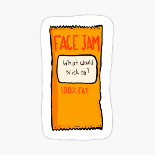"Face Jam Sauce Packet" Sticker for Sale by AlterEmoArtwork Redbubble