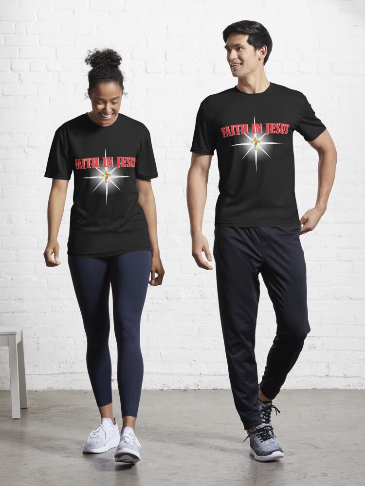 Thumbnail 1 of 7, Active T-Shirt, Faith In Jesus only ! designed and sold by JeanJohnJohn.