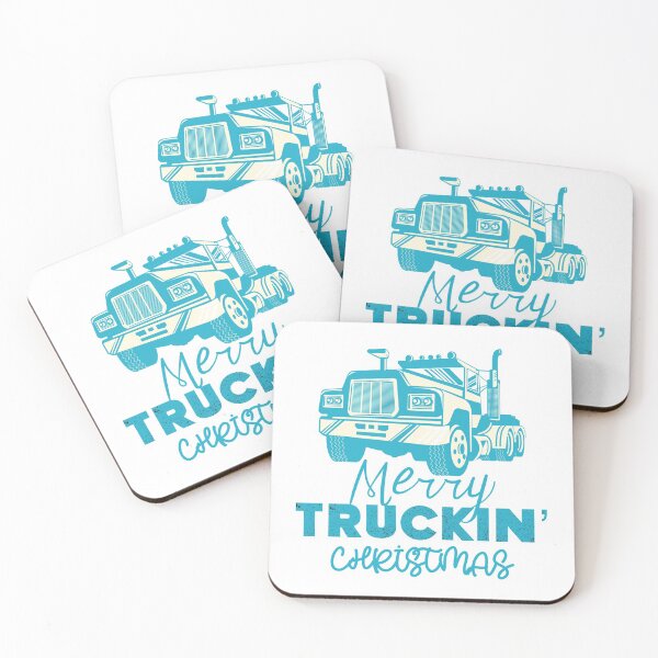 Item preview, Merry Truckin Christmas Blue Festive Gift For Trucker Truck Driver designed and sold by Sunny Collections.